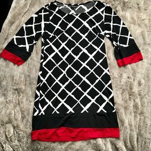 EnFocus Studio Black White & Red Dress